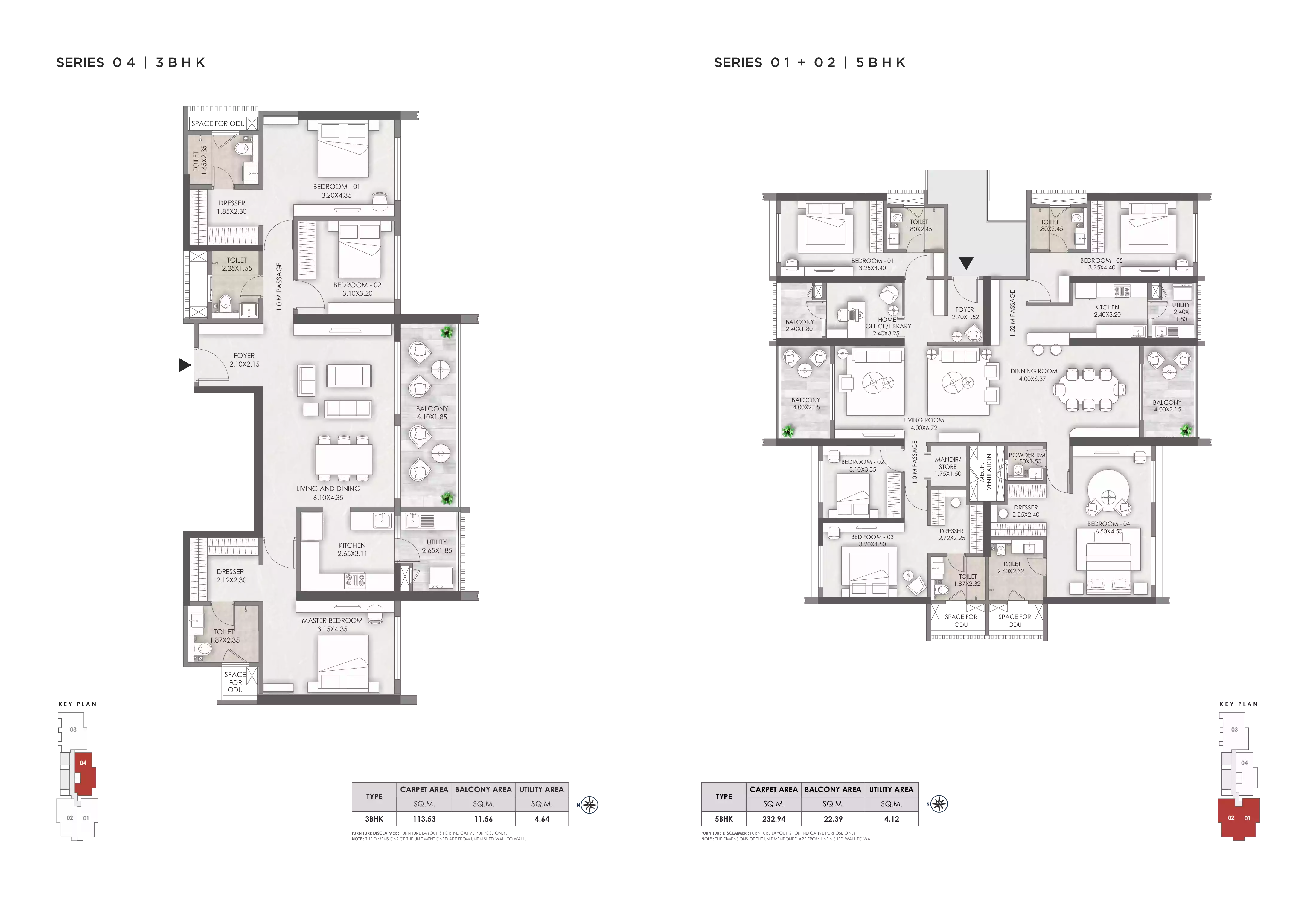 The Promenade 3, 4 & 5 BHK water-front unit plans, Hinjawadi Pune