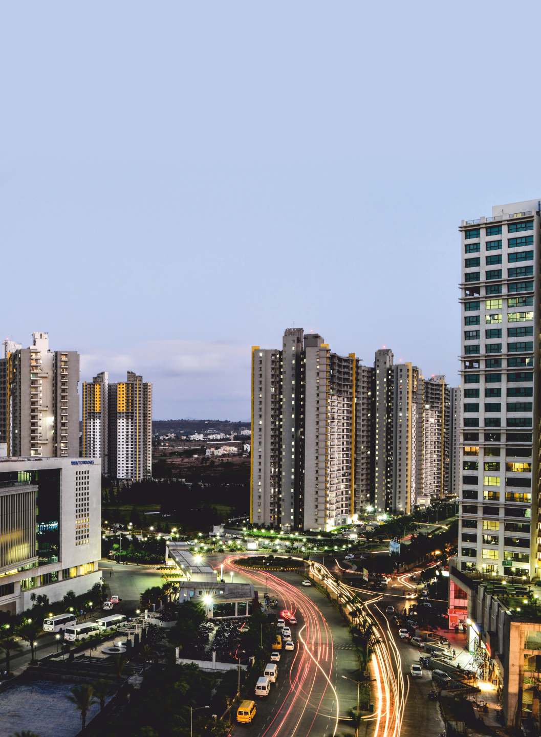 Blue Ridge township night skyline, Hinjawadi Phase 1, Pune